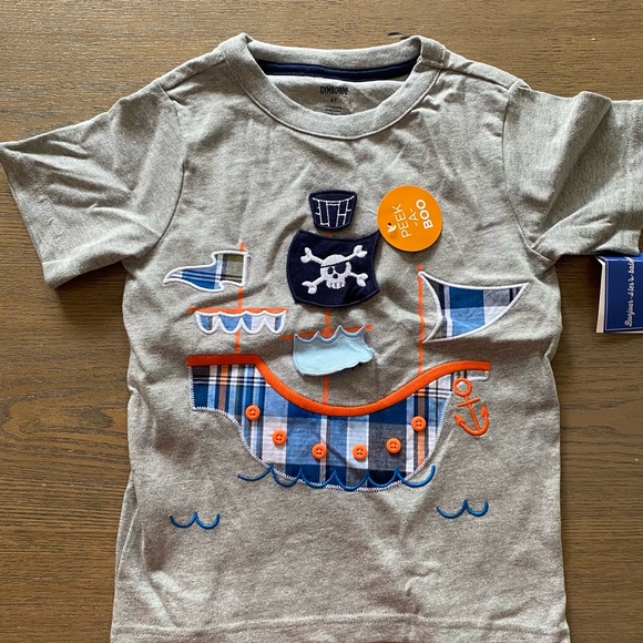 Maglietta Manica Lunga Gymboree Holiday Shop Navy Con Videogioco Di Babbo Natale – Taglie 4, 5, 6, 7 Anni